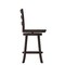 Merrick Lane Therus Commercial Grade Classic Wooden Ladderback Swivel Stool with Solid Wood Seat and Footrest